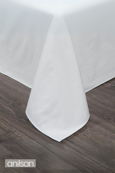 Anılsan White 100% Cotton 63 Wire Single and Double Bed Sheet - Simple and Elegant Home and HOtel Bed Sheet