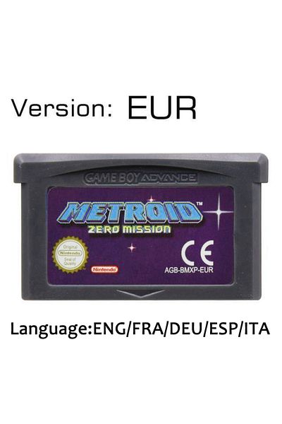 Takara Tomy Eur-zero Mission Metroid Series Gba Game 32-bit Video Game Cartridge Console Card Fusion Zero Missio