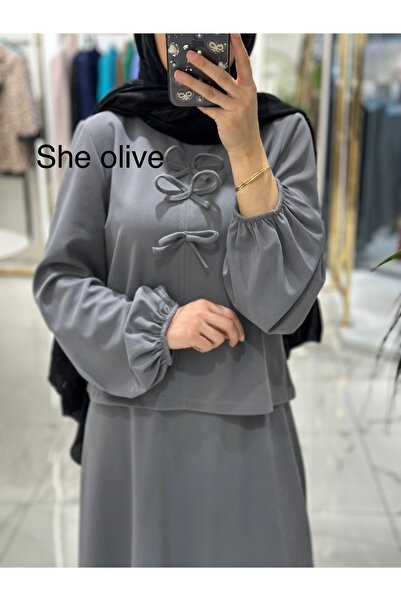 She Olive Gray Bow Eteam Grape Shoes