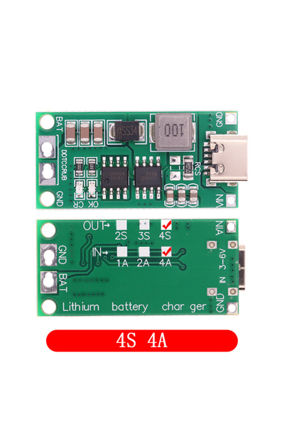 Choice1 شاحن متعدد الخلايا 4S 4A 2S 3S 4S Type-C إلى 8.4V 12.6V 16.8V معزز بب...