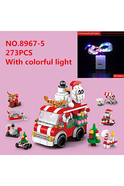 Choice6 رقم 8967-5 (مصباح) مجموعة مكعبات بناء 6 في 1 من سلسلة عيد الميلاد الم...