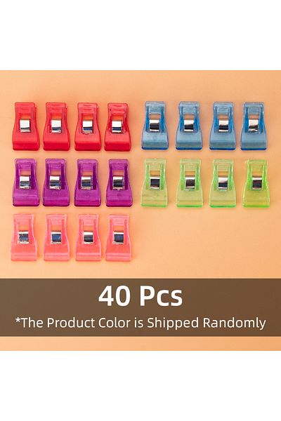 Choice 40pcs Multipurpose Sewing Clips, Premium Plastic Clips, Sewing Notions for Quilting Supplies Crafti