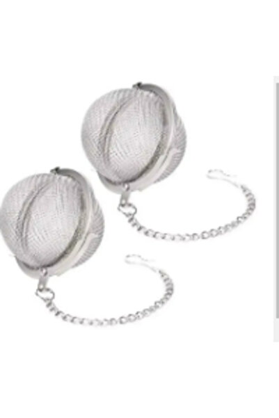 choice2 قطعتان من كرات الشاي المصنوعة من الفولاذ المقاوم للصدأ، ومصفاة شاي شب...