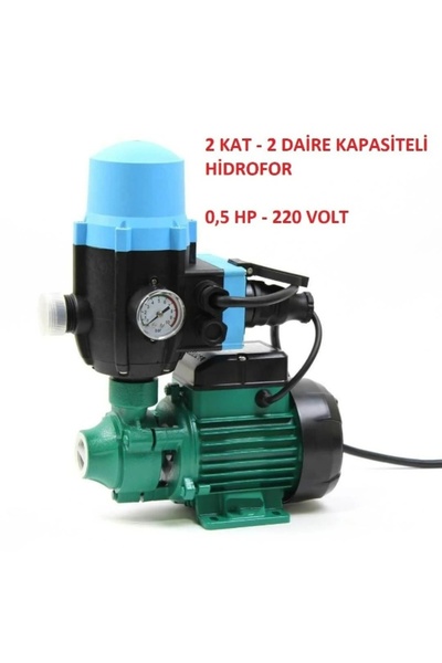Taifu 0.5 Hp 220V Bakır Sargılı Ve Sarı Çarklı 2 Kat 2 Daire Otomatik Hidroma...