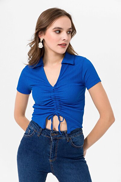 ŞİMAL Жіноча блуза з збірками спереду 240009 -