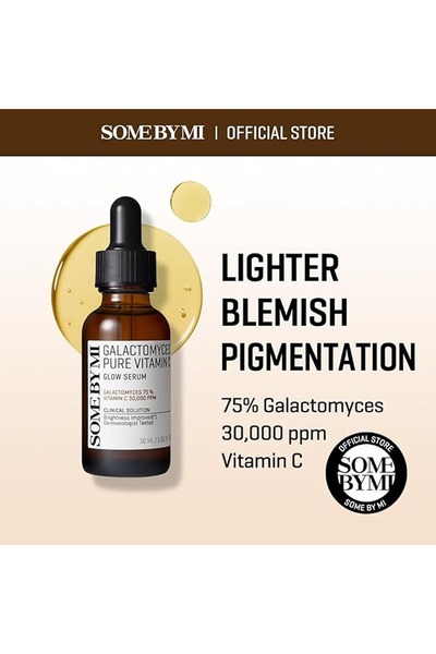 Some By Mi Korean Galactomyces Pure Vitamin C Glow Serum - Daily Brightening Vitamin C Serum - 30Ml
