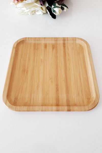 BALSA Bamboo Luxury Square Presentation Plate - 20*20cm, Presentation and Snack Bowl Serving