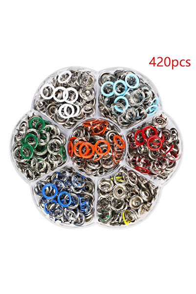 Choice3 420pcs no plier Metal Prong Snap Button Hollow Press Prong Fastener S...