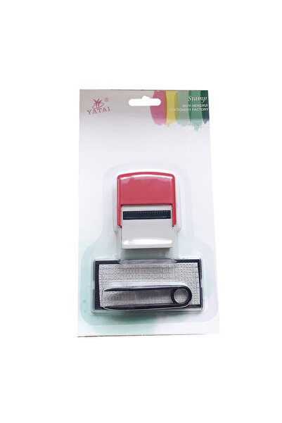choice2 Red Stamp Kit DIY Custom Personalized Self Inking Business Name Numbe...