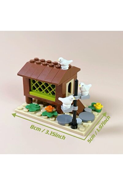 Choice1 3 أعشاش طيور حيوانات المزرعة MOC مكعبات بناء مدينة حظيرة دجاج ألعاب DIY مكعبات ألعاب للأطفال
