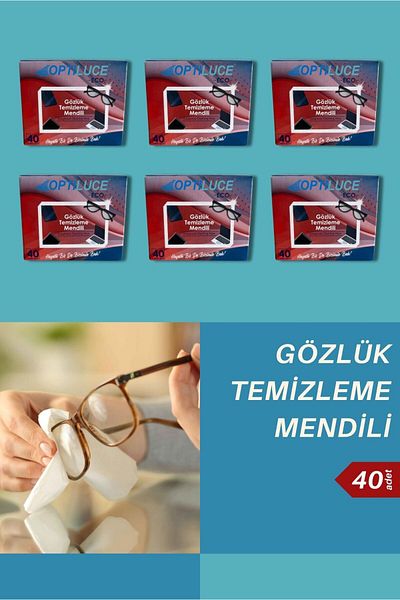 OPTILUCE Glasses Cleaning Wipes 6 Pieces of 40