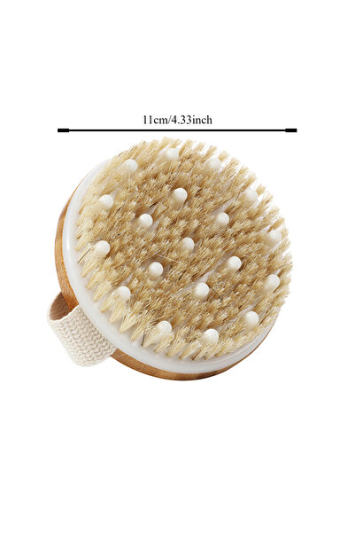 Choice3 فرشاة استحمام مستديرة ناعمة محمولة باليد، فرشاة شعر للجسم مصنوعة من الخشب الطبيعي، ناعمة على شكل أظافر