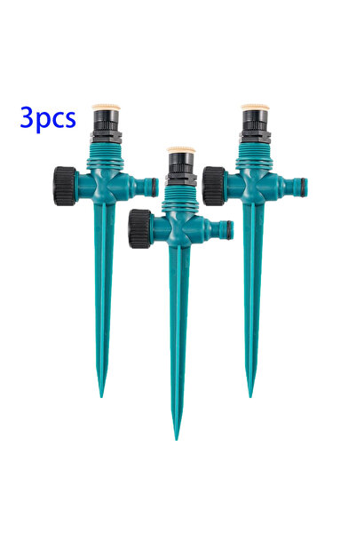 Choice1 3pcs Green Garden Sprinkler 360° Rotation Irrigation Watering System ...
