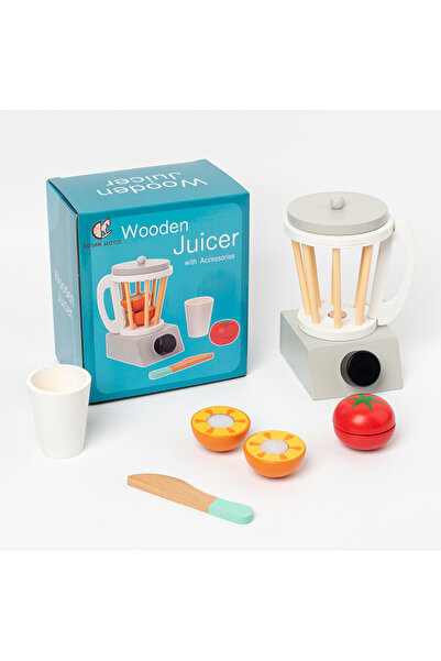 Choice1 juicer Wooden Kitchen Pretend Play Toy Simulation Wooden Coffee Machi...