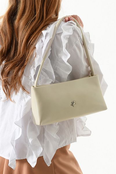 Nas Bag 1403 Geantă de umăr pentru femei Geantă de mână Geantă de mână Geantă de cruce CREAM