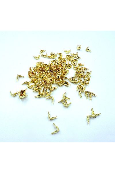 yiğit aksesuar Lacquer Finish Gold Color Knot Closure Jewelry Material 500 Pieces