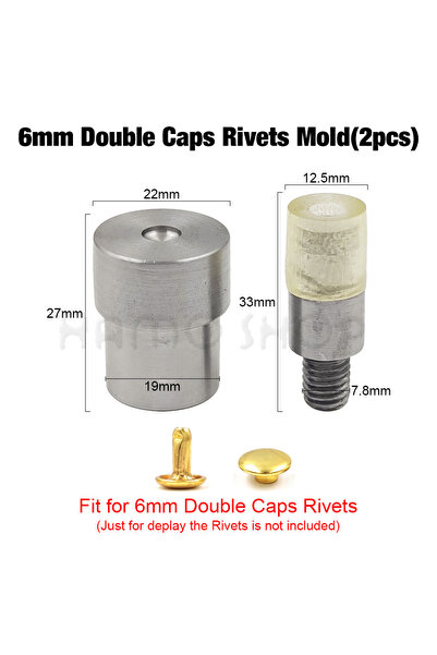 Choice22 قالب برشام غطاء 6 مم، آلة ضغط يدوية، قوالب معدنية، قالب برشام غطاء م...