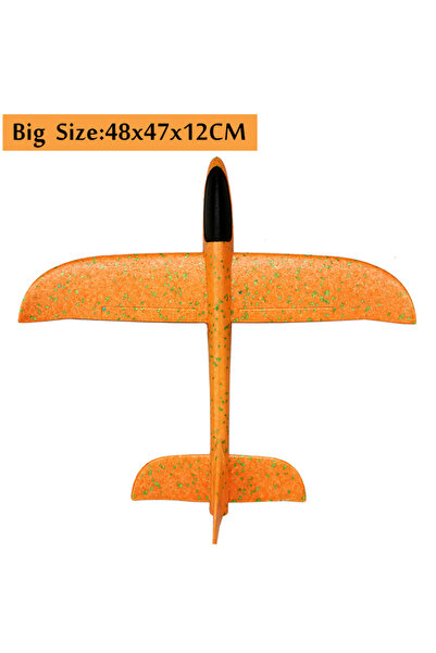 Choice1 48 طائرة برتقالية كبيرة من الرغوة طائرة شراعية يدوية طائرة ذات قذف دا...