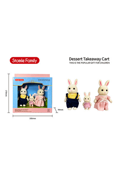 Choice13 H03-1 TINSOL 2025 New Model Simulated Forest Rabbit Family DIY Toy S...