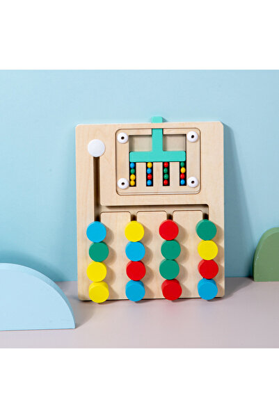 Choice1 ألغاز مطابقة الألوان الخشبية من مونتيسوري، 4 ألوان، لعبة منطقية، تدري...