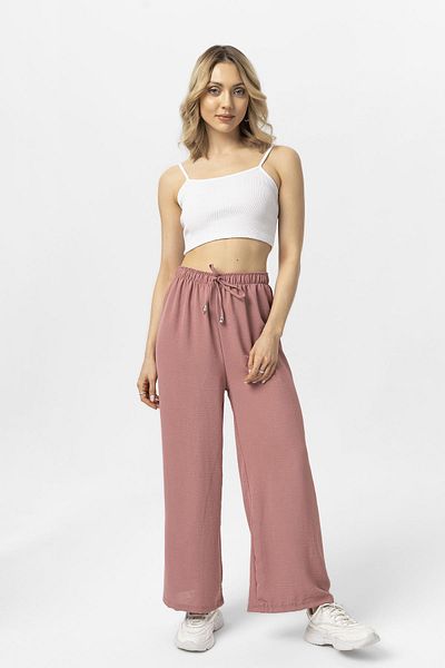 ŞİMAL Women's Wide Leg Trousers with Elastic Waist Detail240240 -