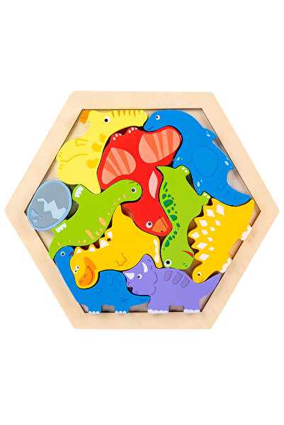 Choice5 لعبة ديناصور للأطفال أحجية خشبية ثلاثية الأبعاد إبداعية لتنمية ذكاء ا...