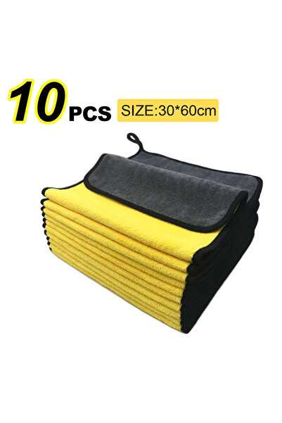 Choice4 T054-10pcs-أصفر، 5/10 قطع، منشفة غسيل من الألياف الدقيقة لتنظيف وتلمي...