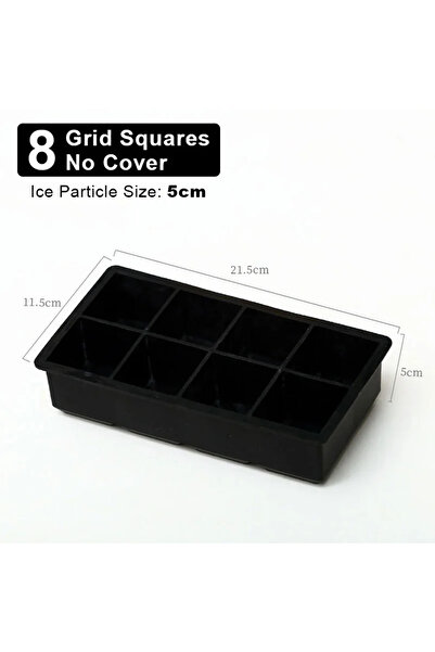Choice1 قوالب مكعبات ثلج سيليكونية كروية الشكل، 8 مربعات، 4/6/8/15 مربعًا، لص...