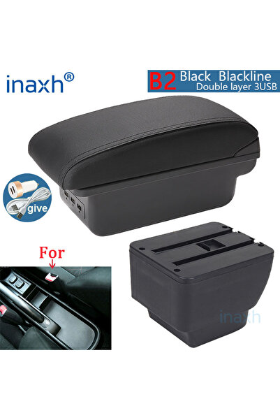 Choice4 كابل أسود B2 بثلاثة منافذ USB لمسند ذراع سيارة مازدا 2 ديميو، صندوق م...
