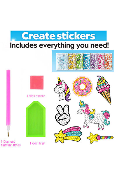 choice2 7 قطع من ملصقات الرسم الماسي على شكل وحيد القرن، 12 قطعة، مجموعة فنية...