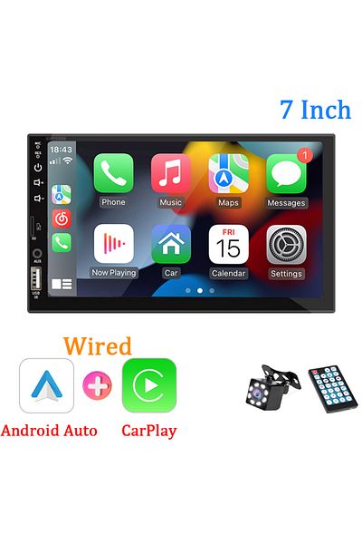 Choice With 8 LED Camera 7“ Car Radio 1 Din Carplay Android Auto Multimedia Player HD Touch Screen FM AUX I