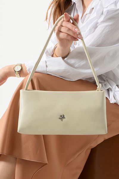 Nas Bag 1403 Geantă de umăr pentru femei Geantă de mână Geantă de mână Geantă de cruce CREAM