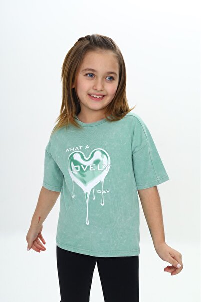 Toontoy Devojčina majica sa srčanim motivom Štampano koja se može prati