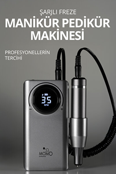 MOMO professional Şarjlı Freze Tırnak Manikür Makinesi