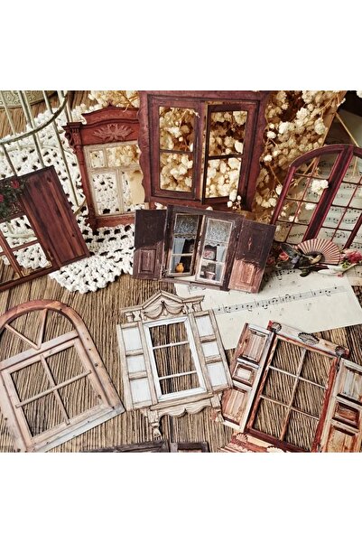 choice2 ١٠ قطع من ملصقات الأبواب والنوافذ المجوفة بالليزر، مناسبة لدفاتر المل...