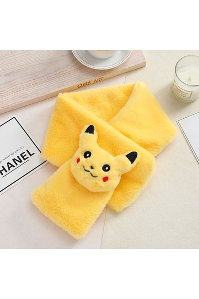 Choice A Pikachu Plush Scarf Pokemon Soft Anime Peripheral Kawaii Thickened Scarves Earmuff Fashion Access.