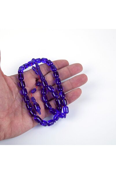 İbrahim ATASEVER مسبحة كاتالين رود كبسولة 8.5x10.5 ملم - بارليمنت أزرق شفاف -...