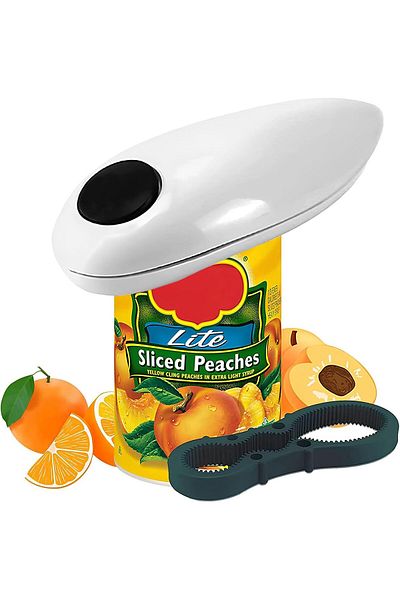 COOYA Electric Can Opener One Touch Smooth Edge Automatic Food-Safe Battery for Arthritis and Housewives