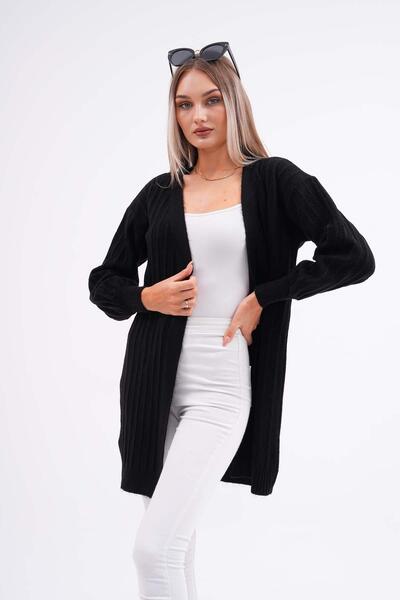 ŞİMAL Kadın Fitilli Şardonlu Triko Örme Hırka 255045 -