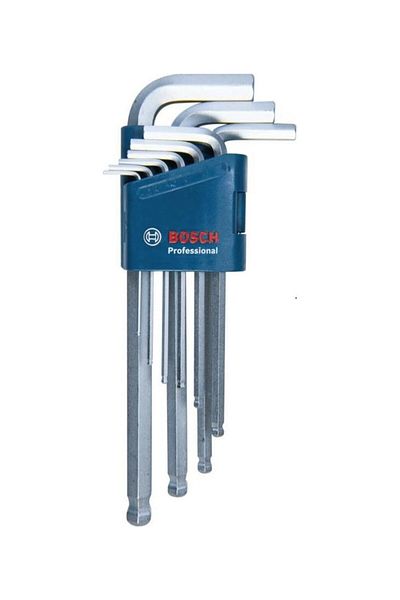 Bosch Professional Hex Allen Key Set 9 Items 1,5-10mm 1600A01Th5