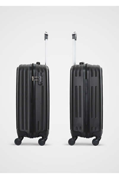 PARAJOHN Vertex Cabin Size ABS Hardside Spinner Luggage Trolley – Lightweight 10KG 4-Wheel, 20 Inch, Black