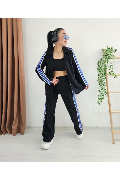6 butik altı üstü butik Σετ αθλητικές φόρμες με λεπτομέρεια με κουμπιά