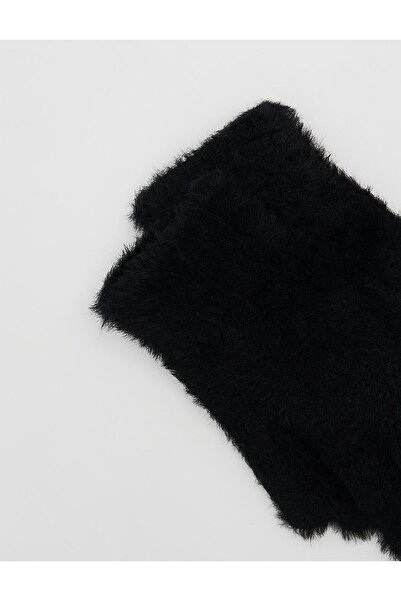 Kayra Plush Gloves Black