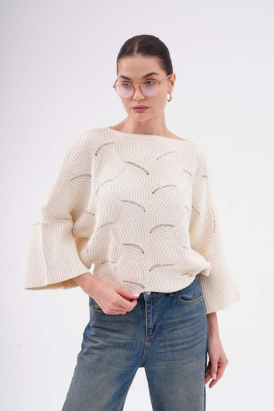 ŞİMAL Ripped Patterned Women's Knitwear Sweater - Loose Knitted,Model245164
