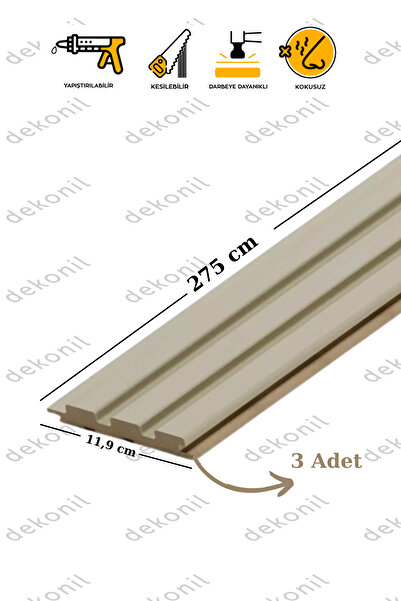 Dekonil Mdf Duvar Tavan Lambri 11,9x275 cm (3 Adet)