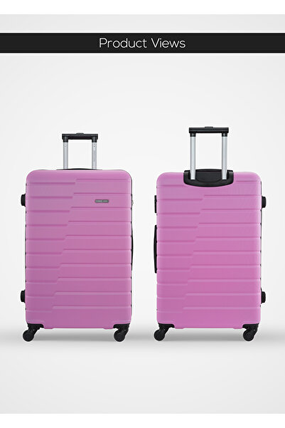 PARAJOHN Beta Cabin Size ABS Hardside Spinner Luggage Trolley – Lightweight 10KG 4-Wheel, 20 Inch, Pink
