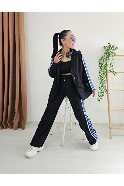 6 butik altı üstü butik Σετ αθλητικές φόρμες με λεπτομέρεια με κουμπιά