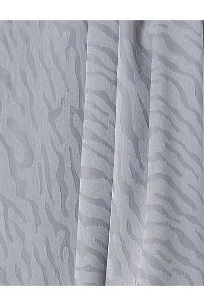 Kayra Gray Zebra Pattern Shawl