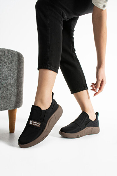 Getcho Umaro Women's Parachute Fabric Black Mink Casual Shoes