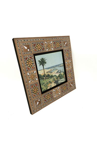 Sadrazam Italy Visual Printed Mdf Table 20X20 Krg-57